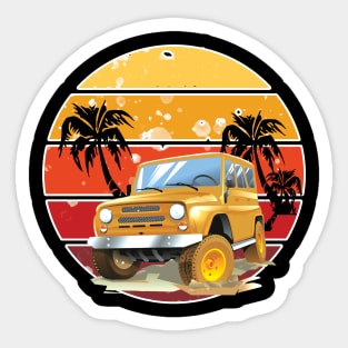 Retro Summer Car Sticker